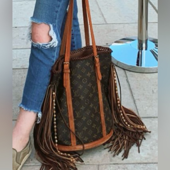 VINTAGE BOHO BAG LOUIS VUITTON FRENCH TOTE - Picture 3 of 10